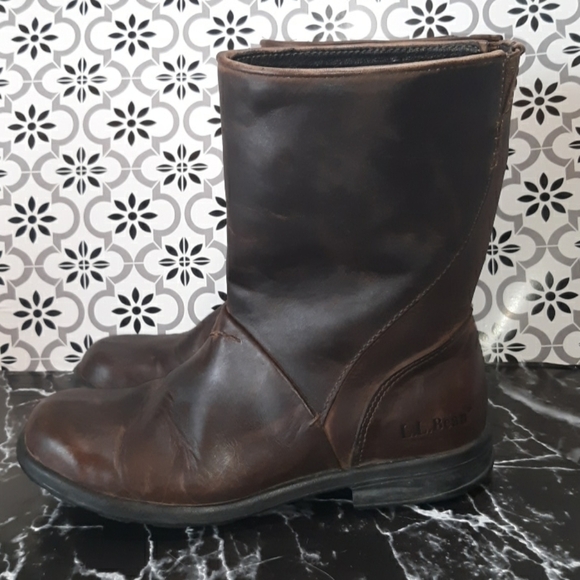 L.L.Bean brown ankle Nubuck boots 6.5 - Picture 2 of 6
